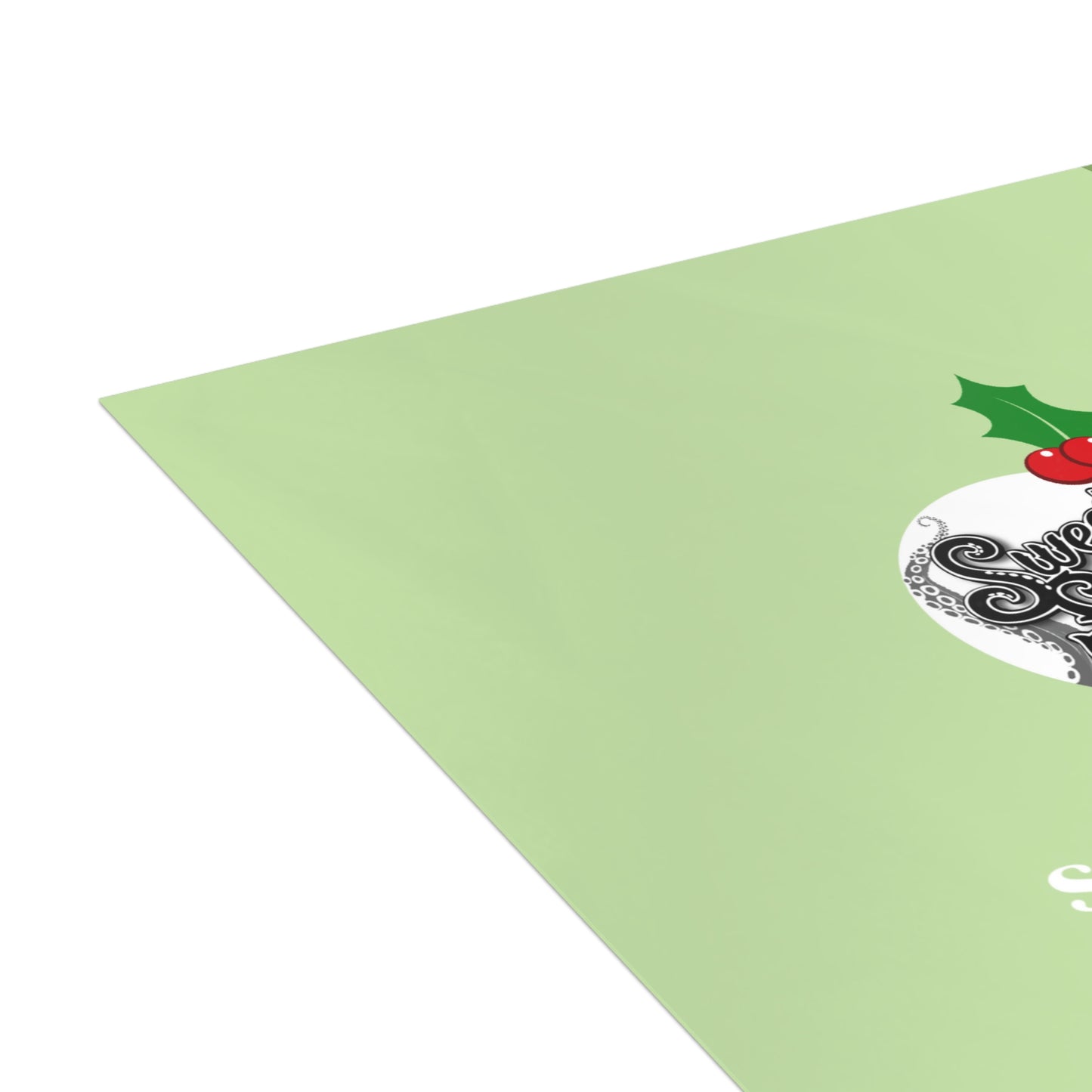 Hot Buttered Rum Season - Greeting Cards (1, 10, 30, and 50pcs) - Light Olive Green