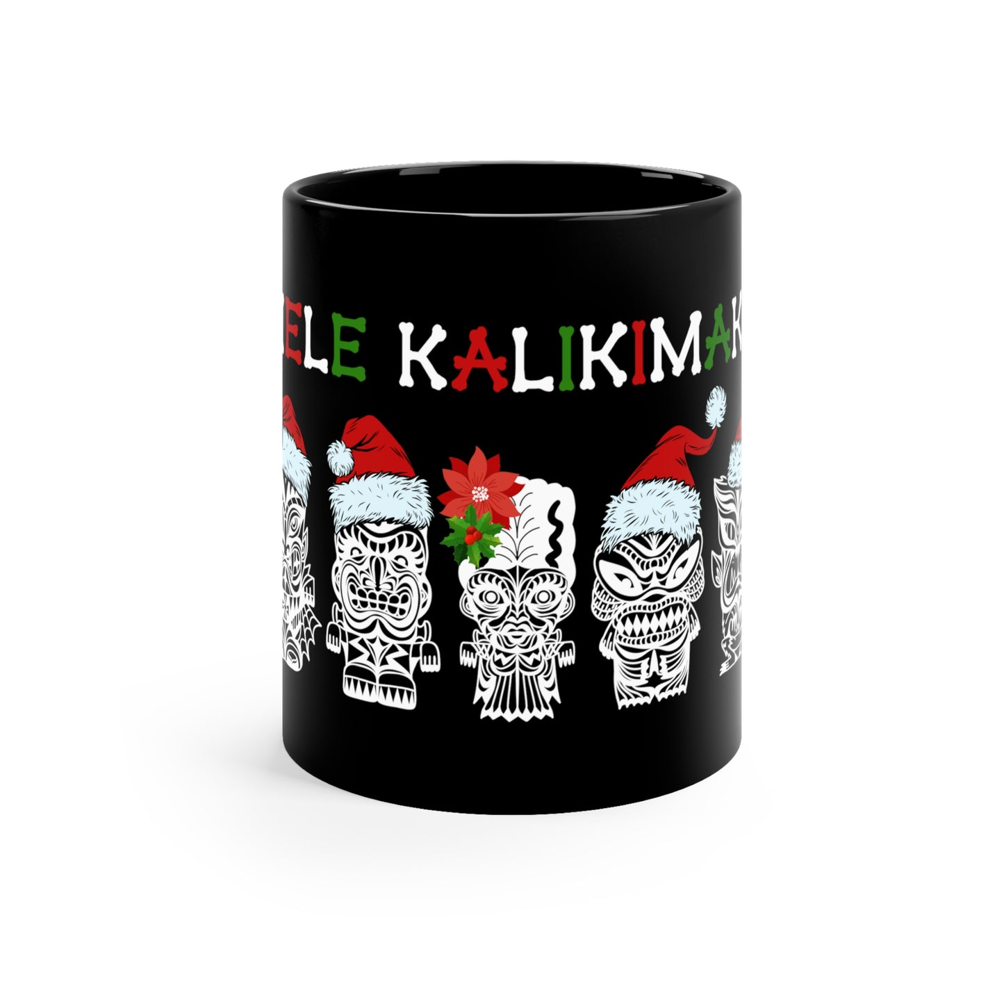 Tiki Monsters Mele Kalikimaka 11oz Black Mug