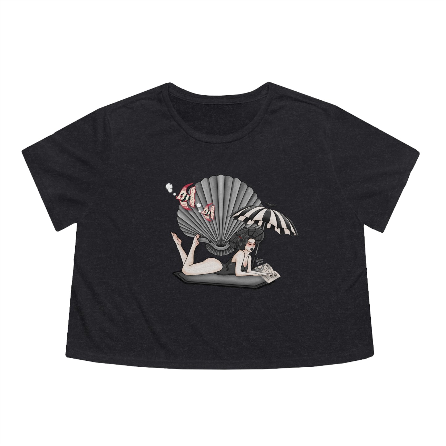 MerGoth - Women's Flowy Cropped Tee