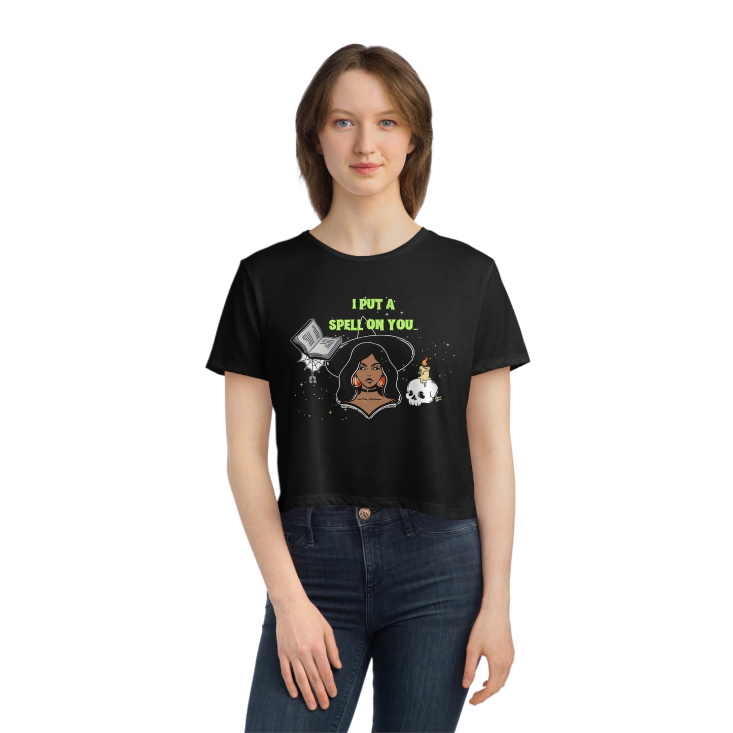 I Put a Spell on You - Women's Flowy Cropped Tee