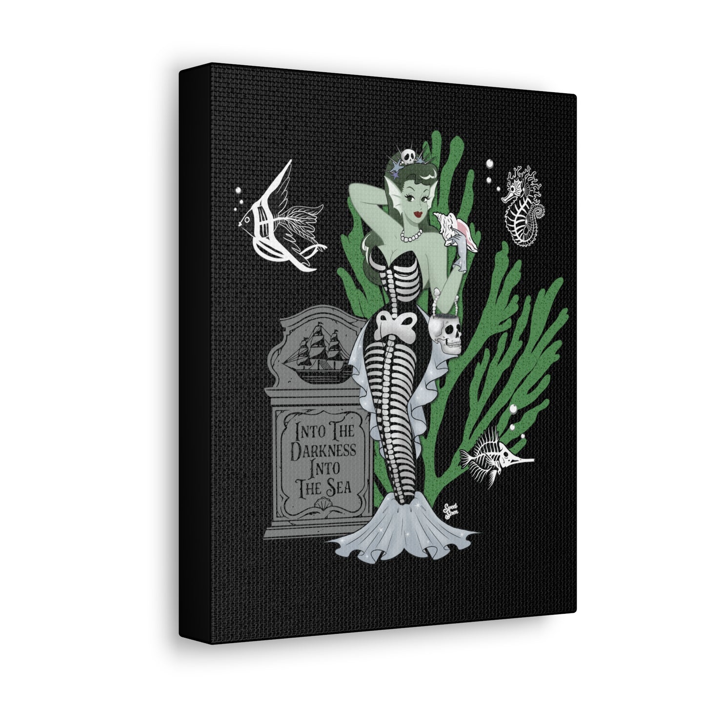 Skeleton MerBabe - Canvas Print