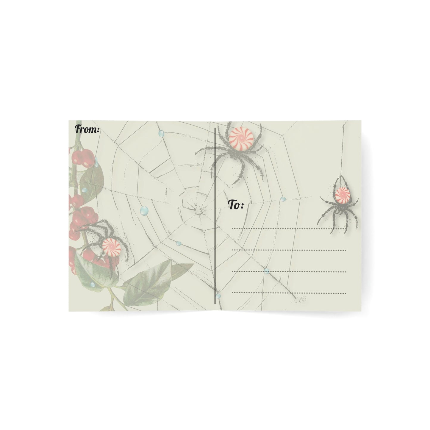 Peppermint Spiderweb - Greeting Cards (1, 10, 30, and 50pcs)