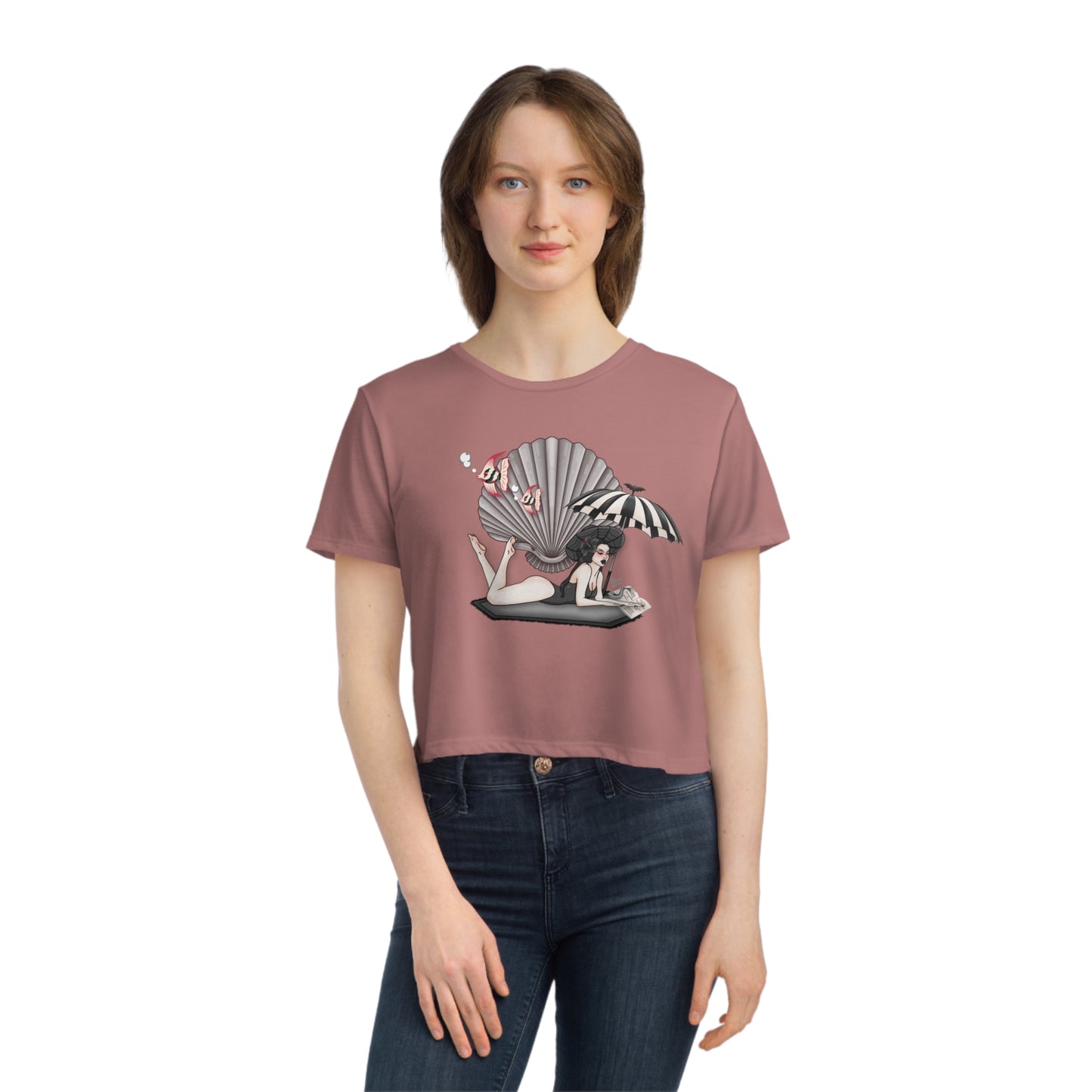 MerGoth - Women's Flowy Cropped Tee
