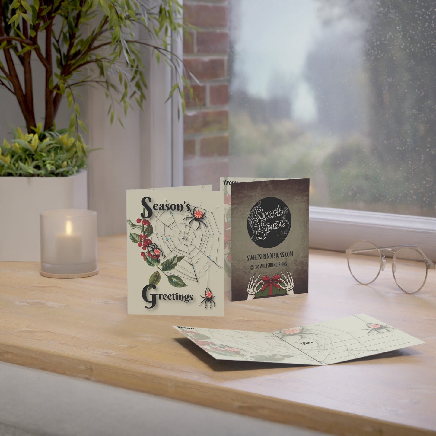 Peppermint Spiderweb - Greeting Cards (1, 10, 30, and 50pcs)