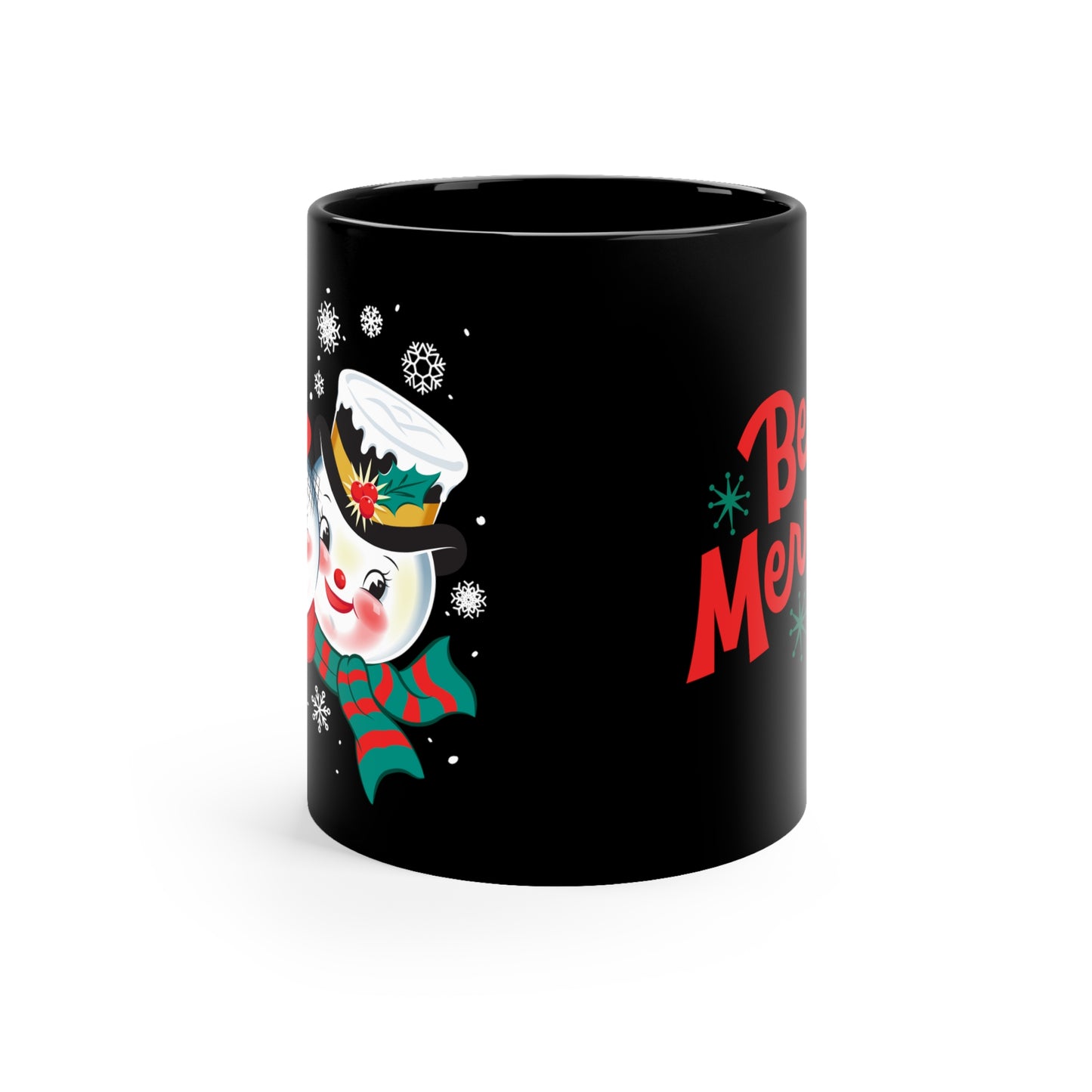 Snowed In Couple -  11oz Black Mug