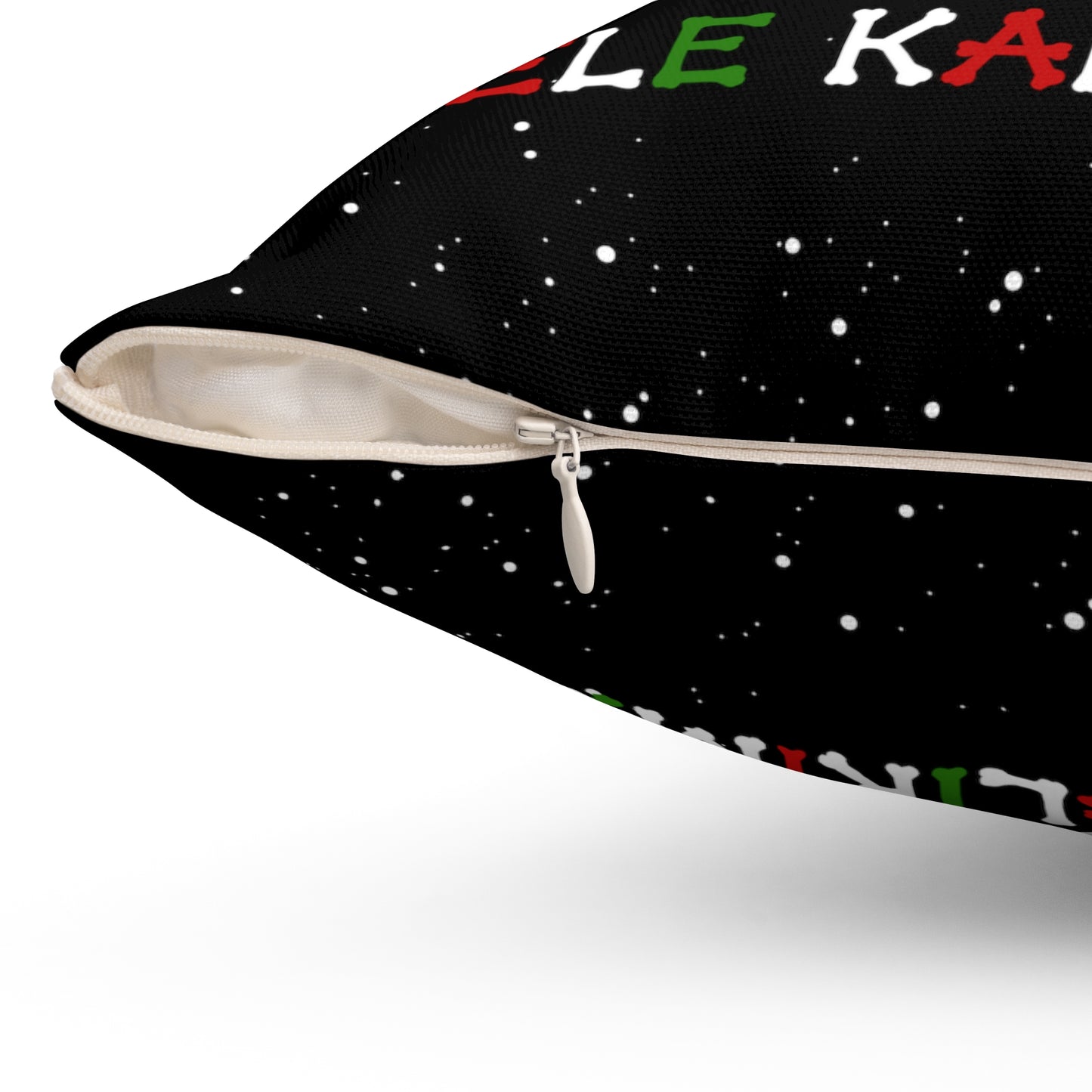 Franky & Bride Mele Kalikimaka- FULL Pillow - Black