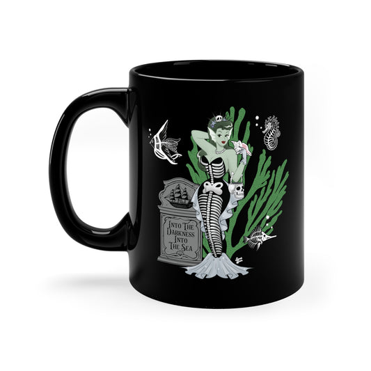 Skeleton MerBabe -  11oz Black Mug