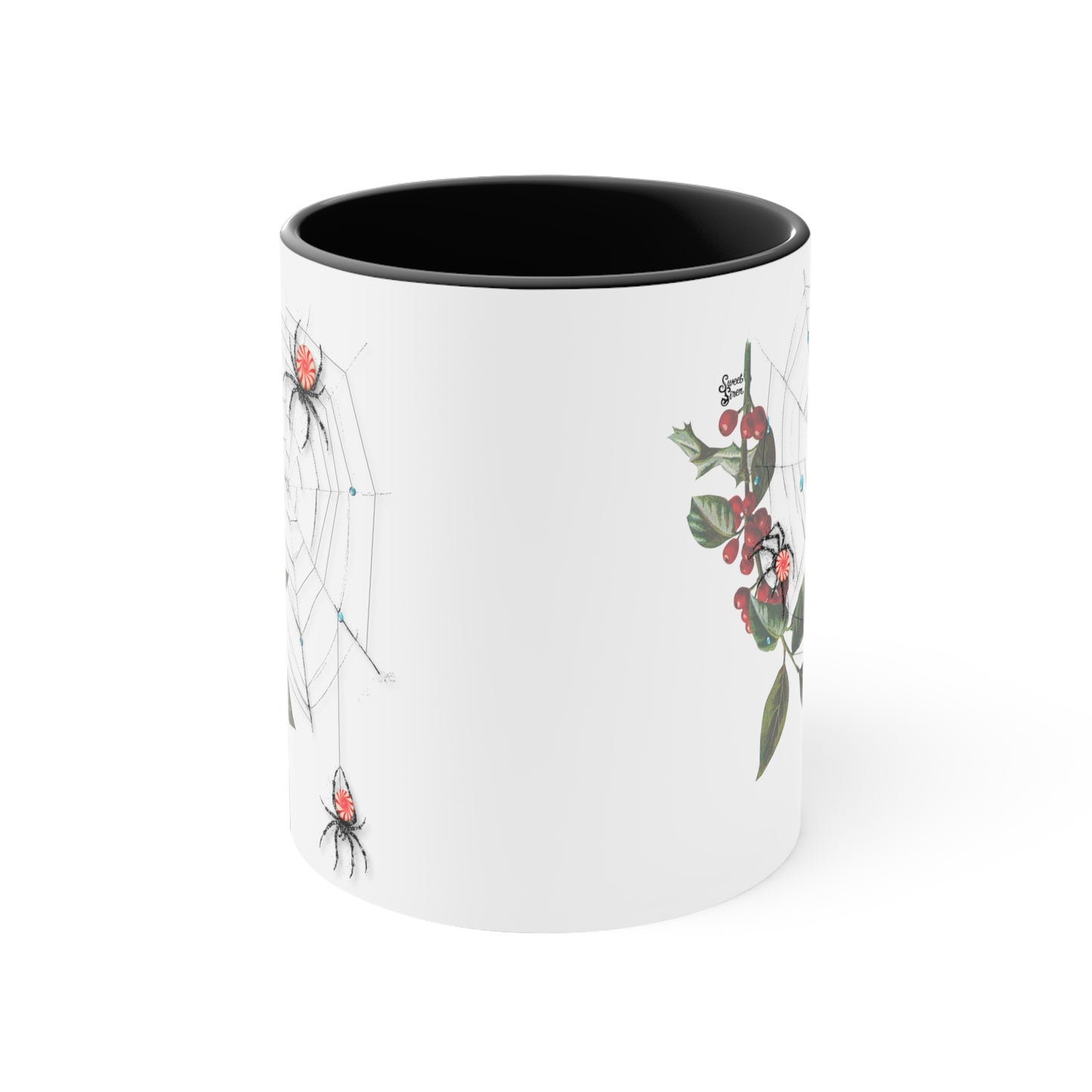 Peppermint Spiderweb Coffee Mug, 11oz