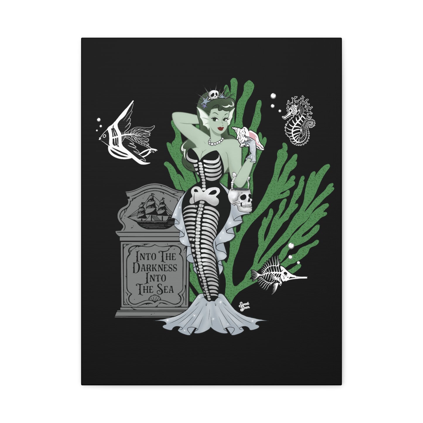 Skeleton MerBabe - Canvas Print