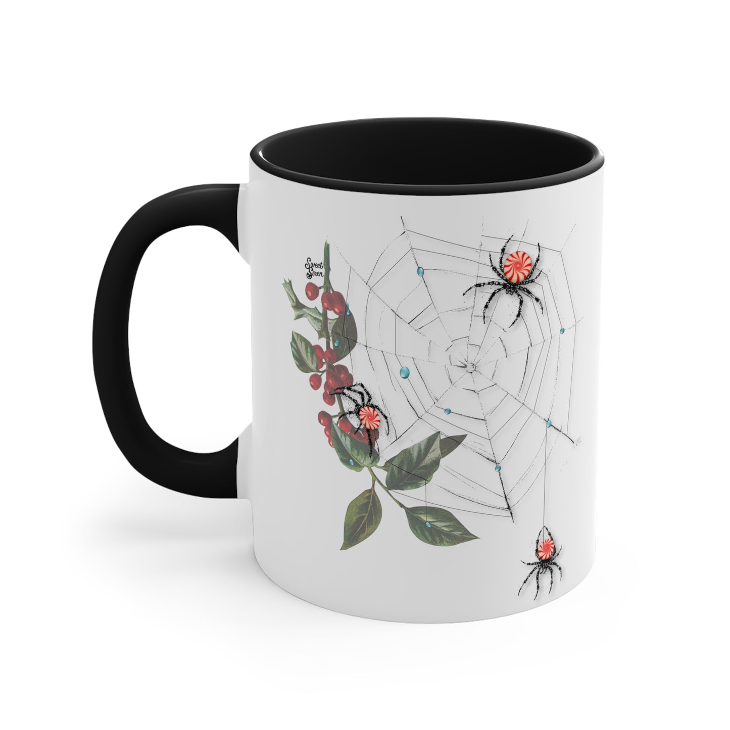 Peppermint Spiderweb Coffee Mug, 11oz