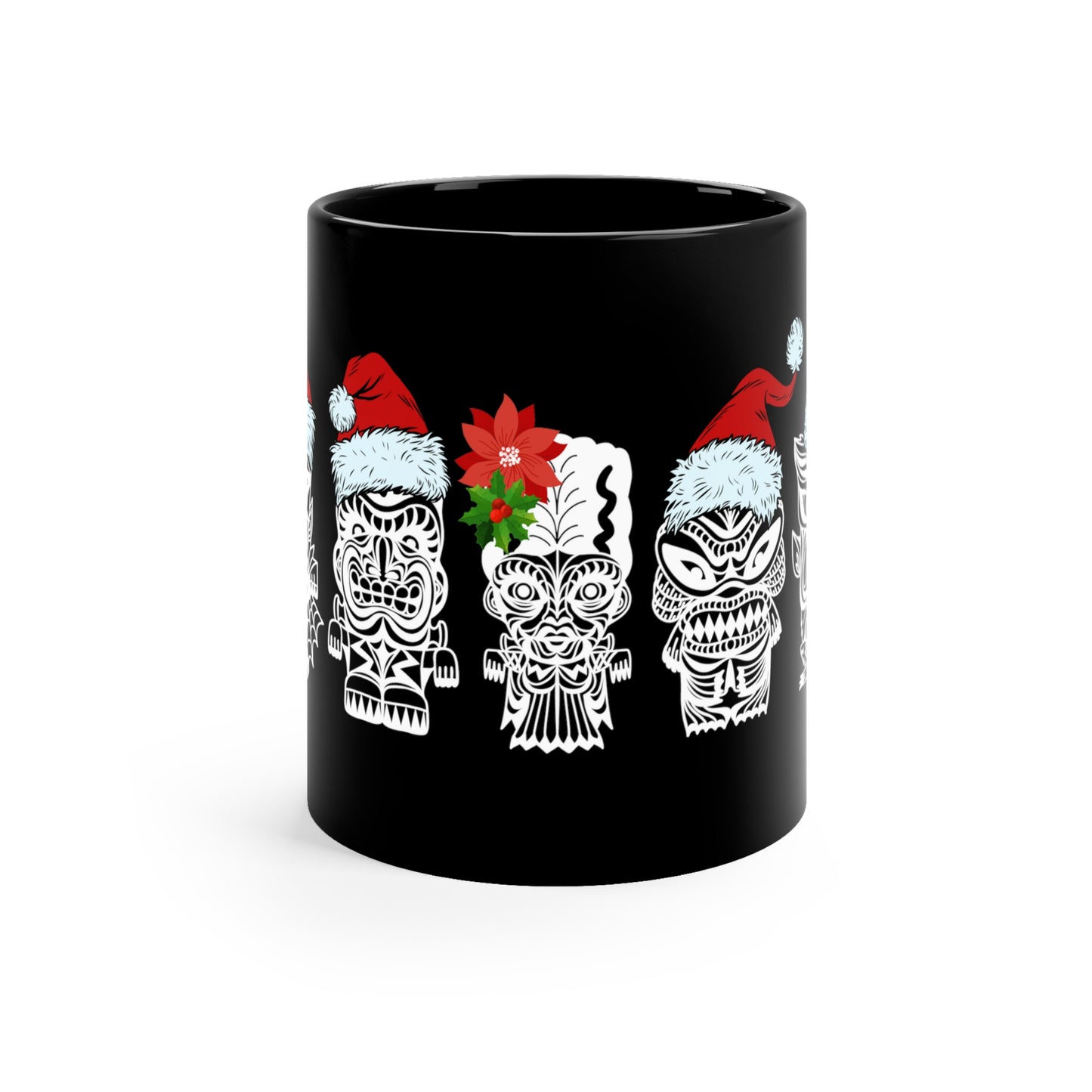 Tiki Monsters Aloha Holiday 11oz Black Mug