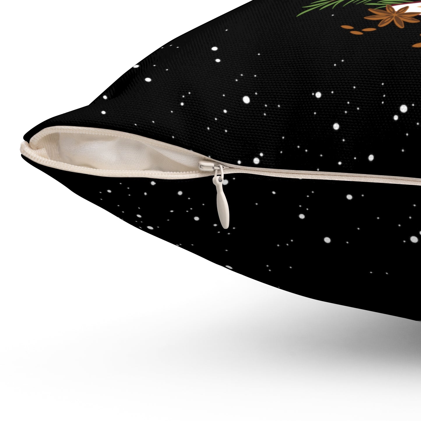 Hot Buttered Rum Season- FULL Pillow - Black