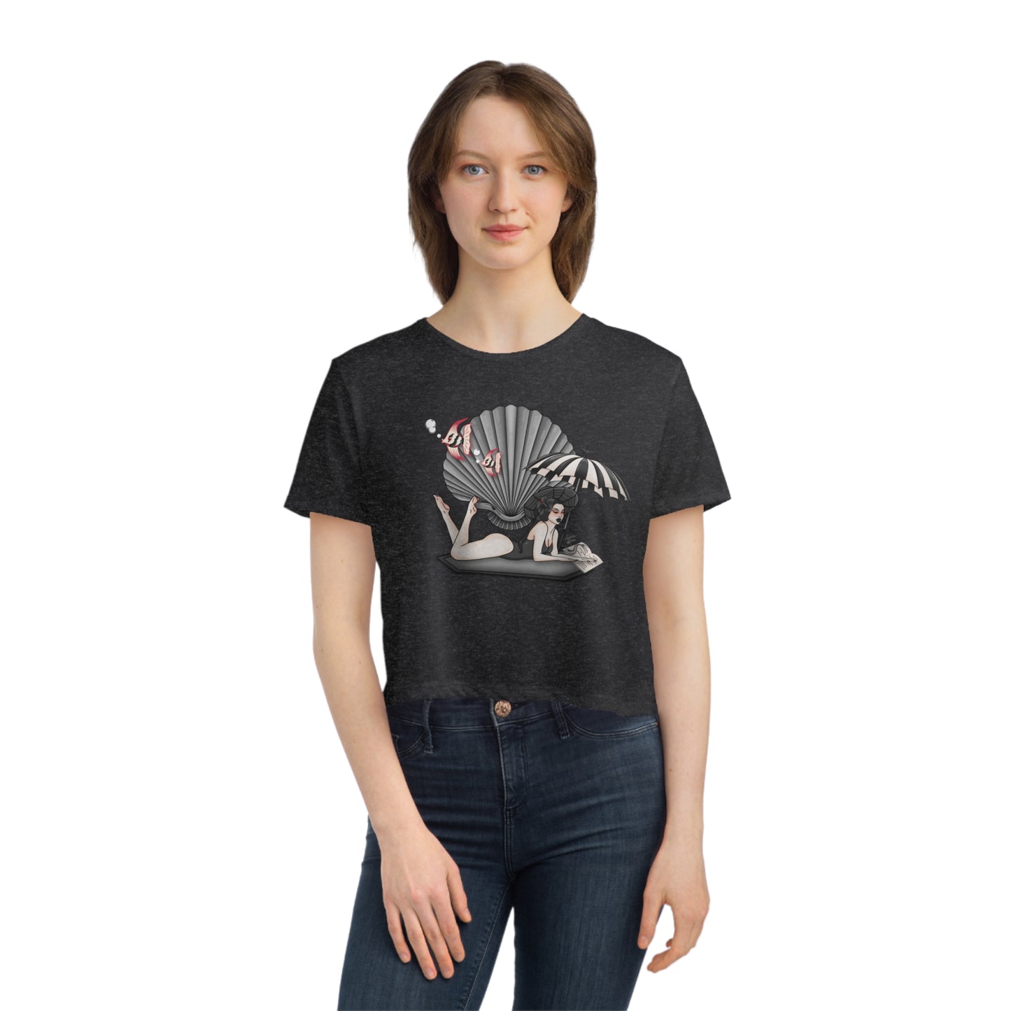 MerGoth - Women's Flowy Cropped Tee