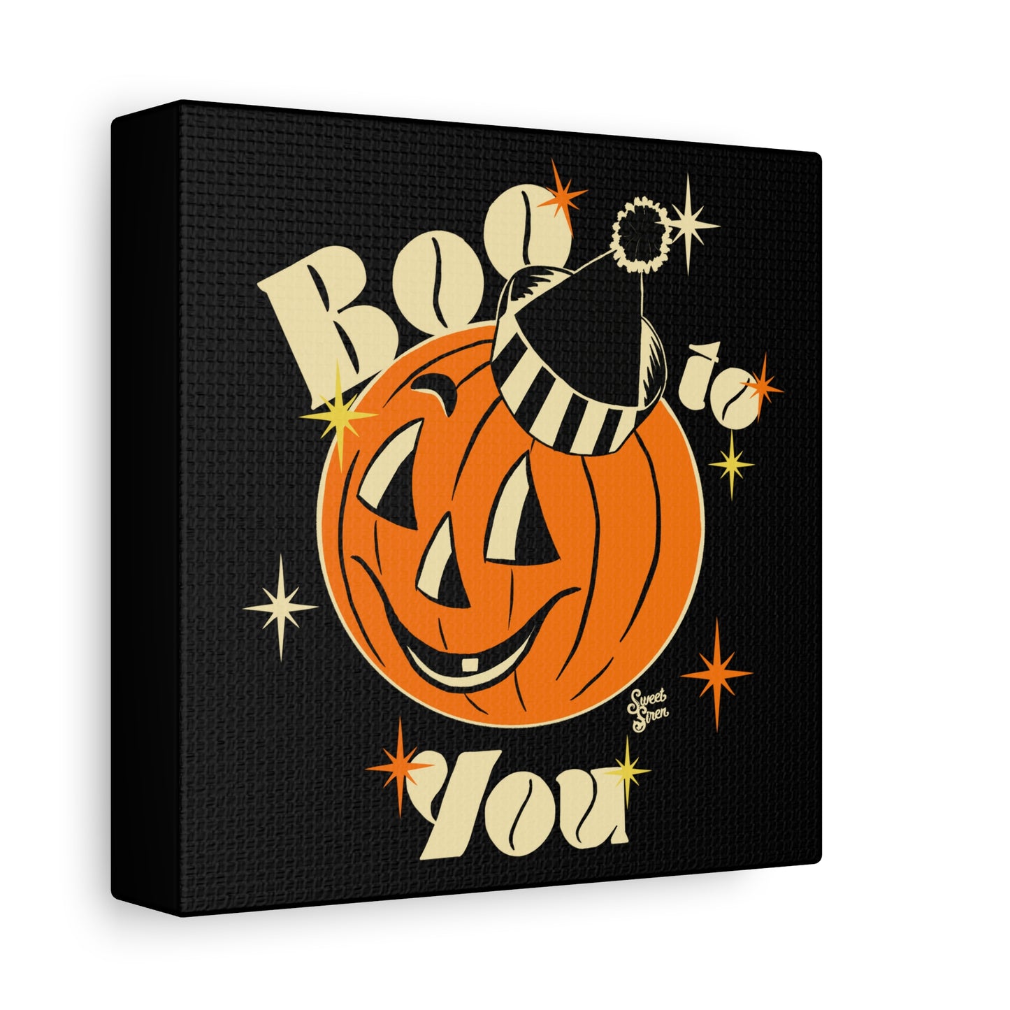 Retro Pumpkin Boo to You of Matte Canvas, Stretched, 1.25"