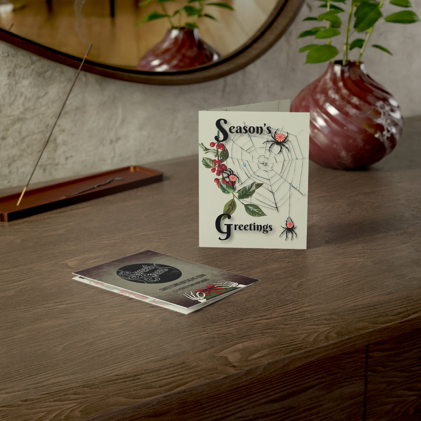 Peppermint Spiderweb - Greeting Cards (1, 10, 30, and 50pcs)