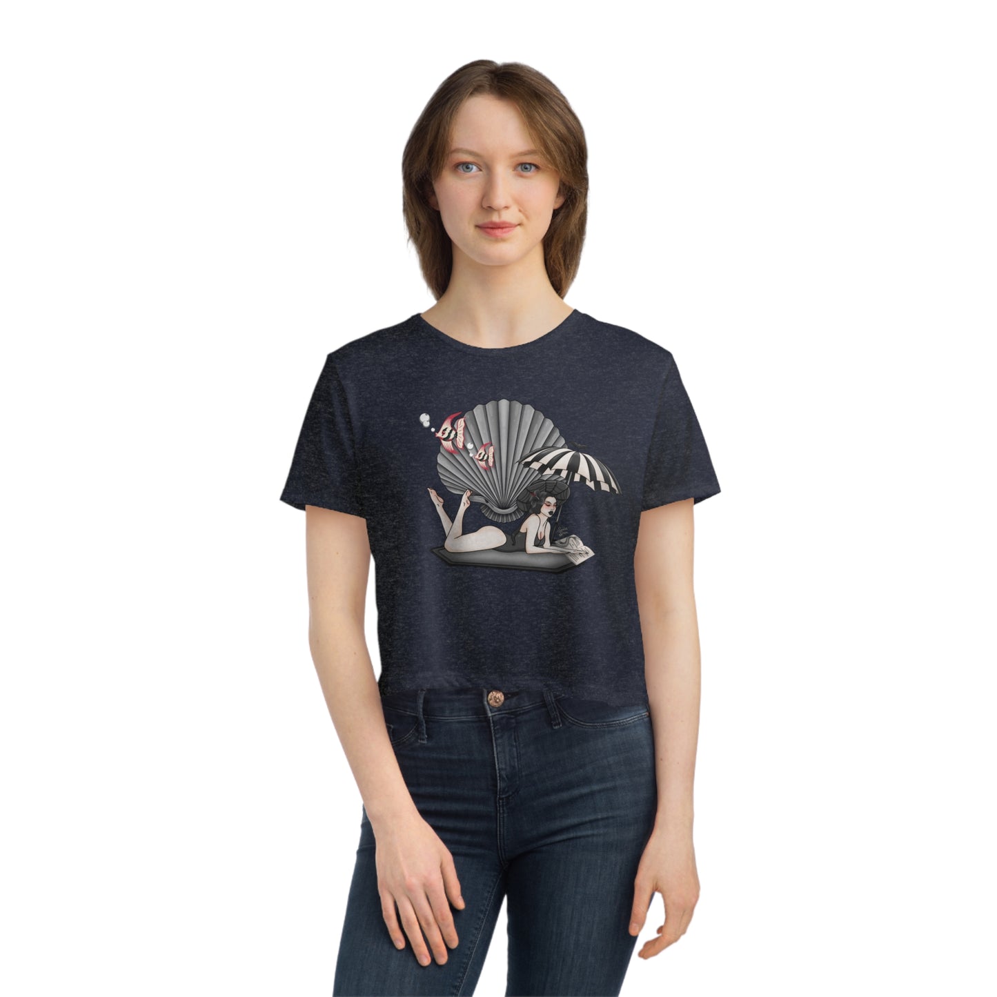 MerGoth - Women's Flowy Cropped Tee