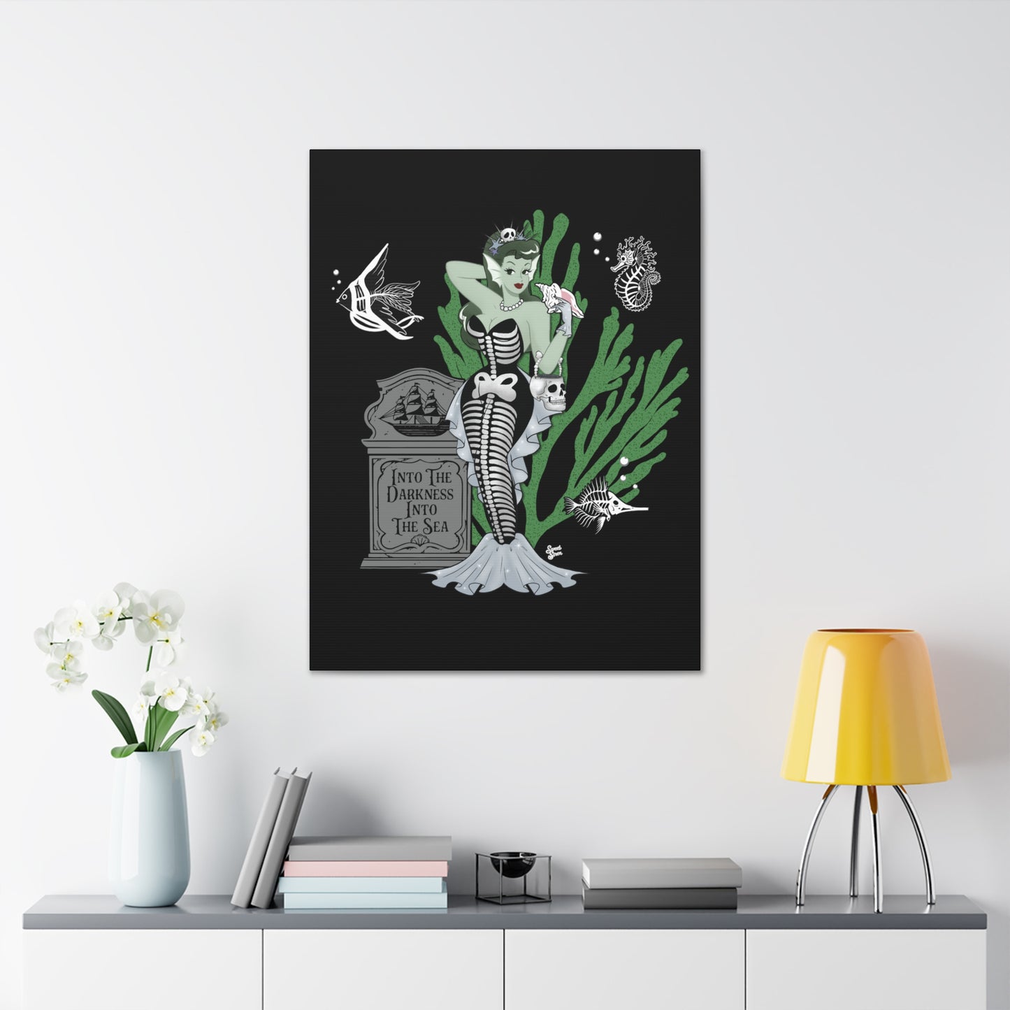 Skeleton MerBabe - Canvas Print