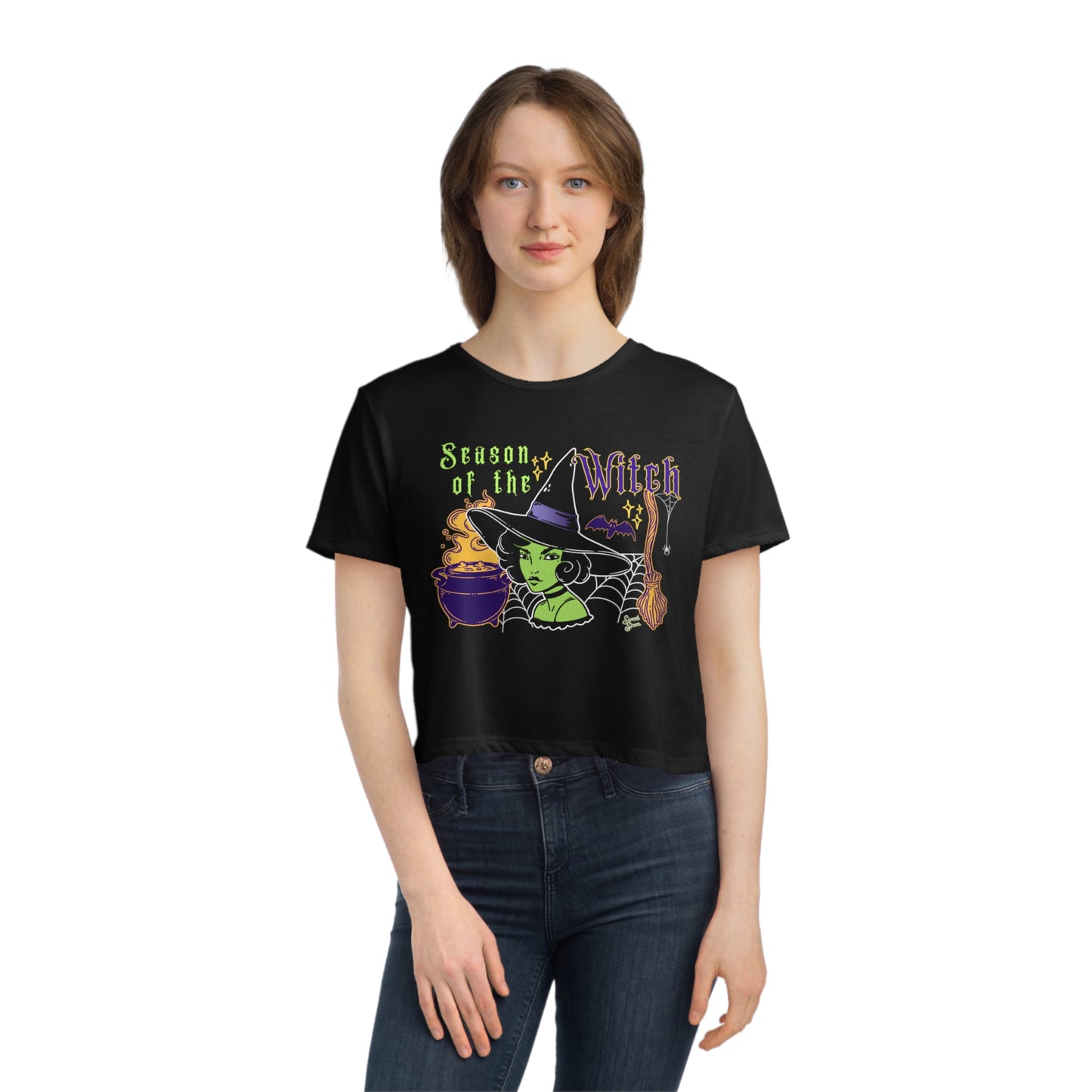 Season of the Witch - Women's Flowy Cropped Tee