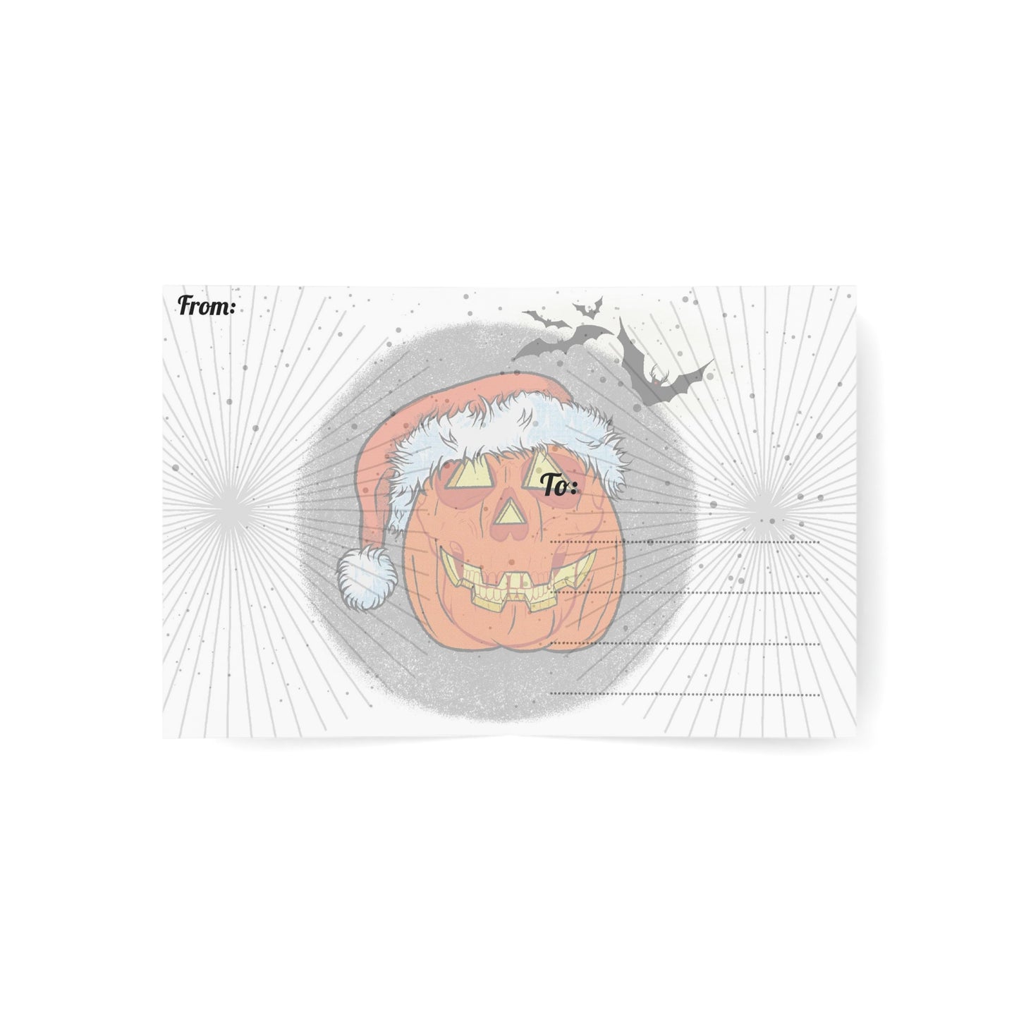 Merry Spookmas Pumpkin - Greeting Cards (1, 10, 30, and 50pcs)