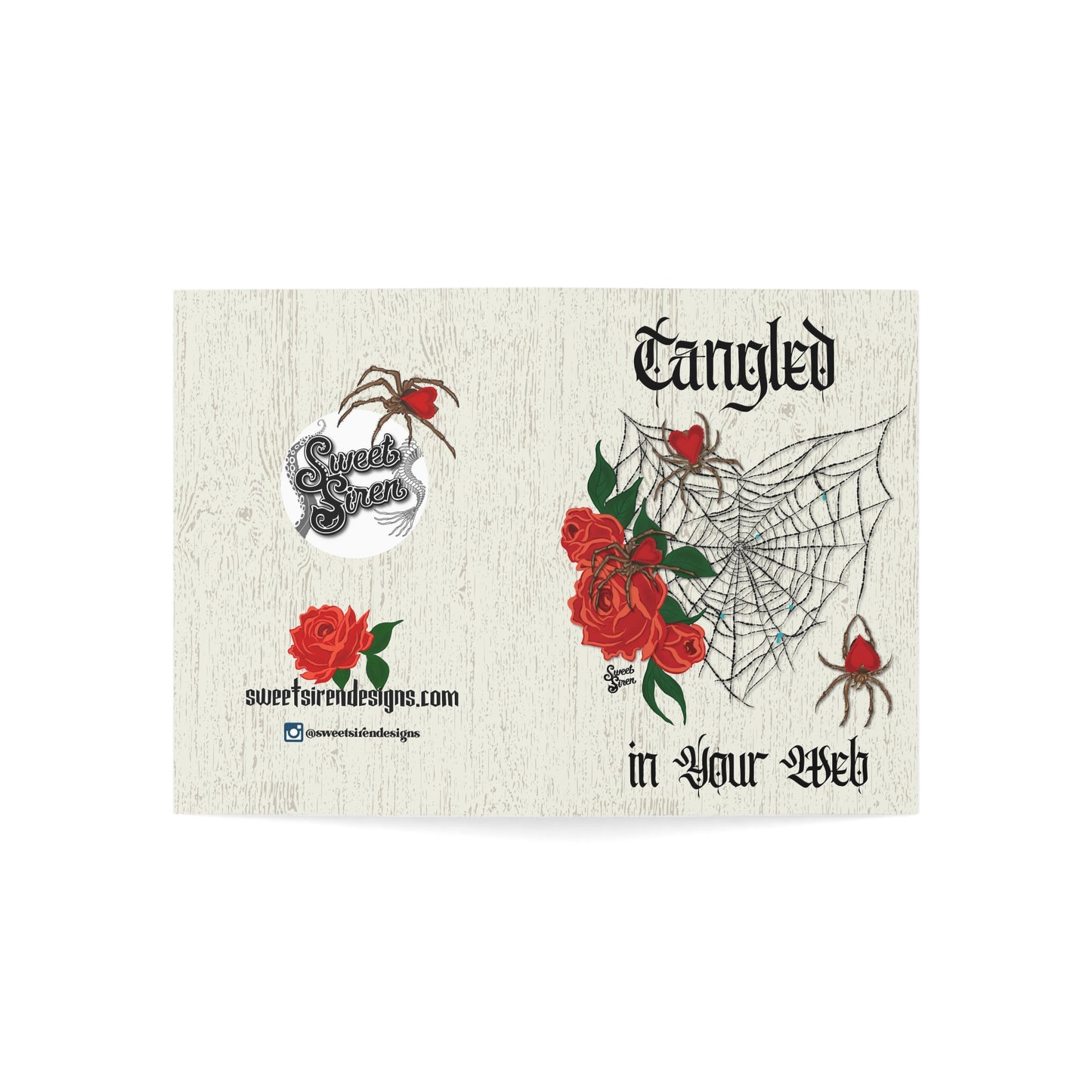 Tangled in Your Web - Valentine's Spiderweb - Greeting Cards