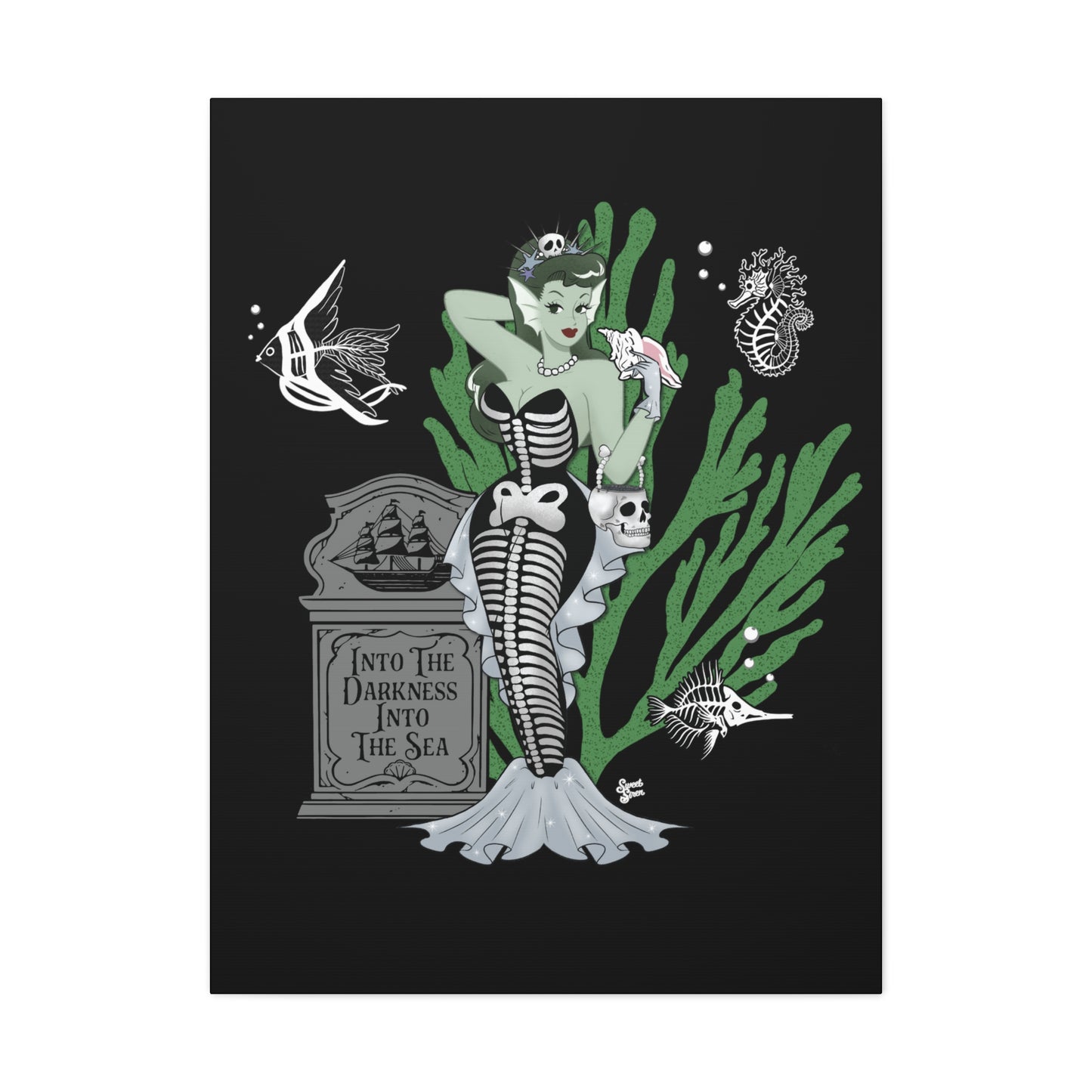 Skeleton MerBabe - Canvas Print