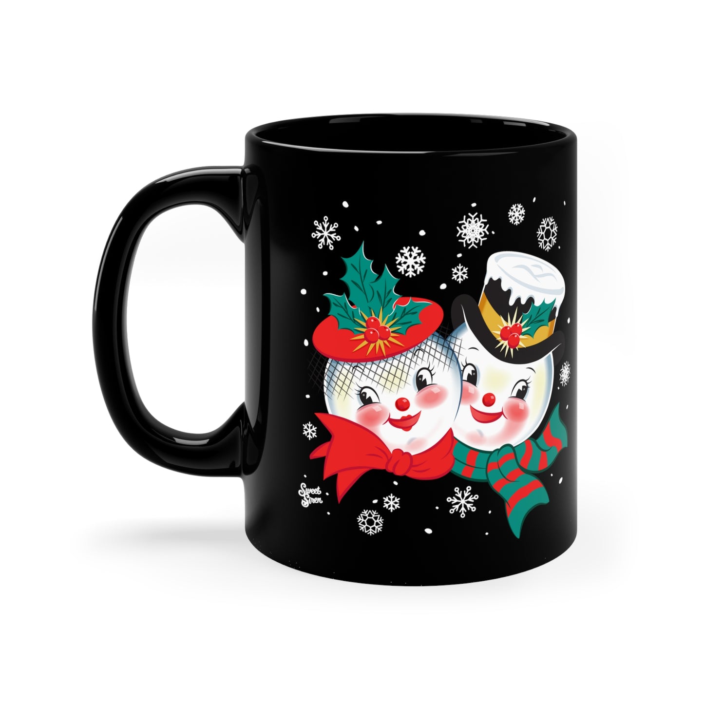 Snowed In Couple -  11oz Black Mug