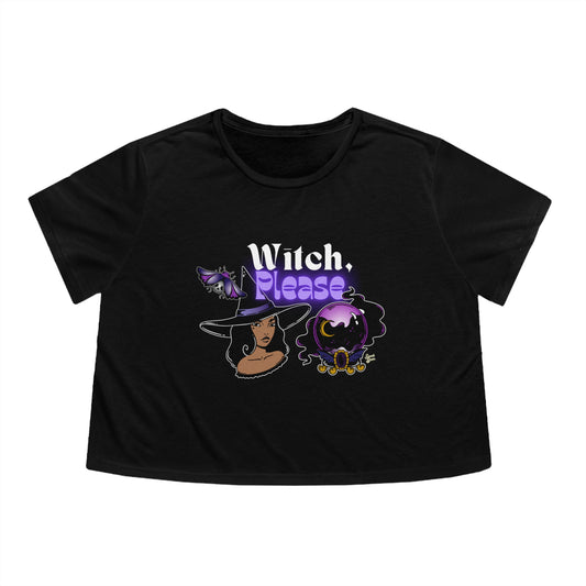 Witch, Please - Women's Flowy Cropped Tee