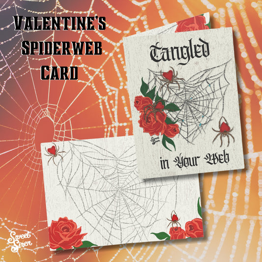 Tangled in Your Web - Valentine's Spiderweb  - Greeting Cards