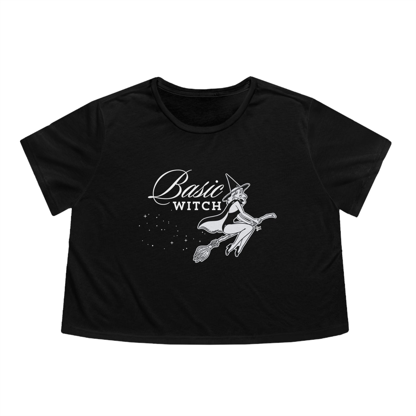 Basic Witch - Women's Flowy Cropped Tee