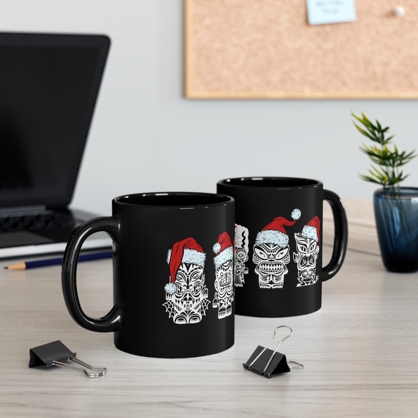 Tiki Monsters Aloha Holiday 11oz Black Mug