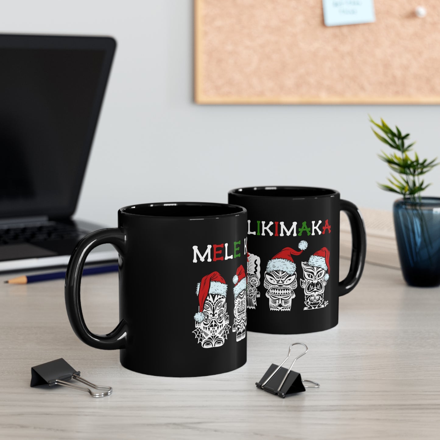Tiki Monsters Mele Kalikimaka 11oz Black Mug