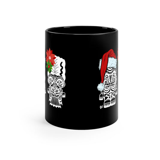 Holiday Franky & Bride Tiki Monsters  11oz Black Mug