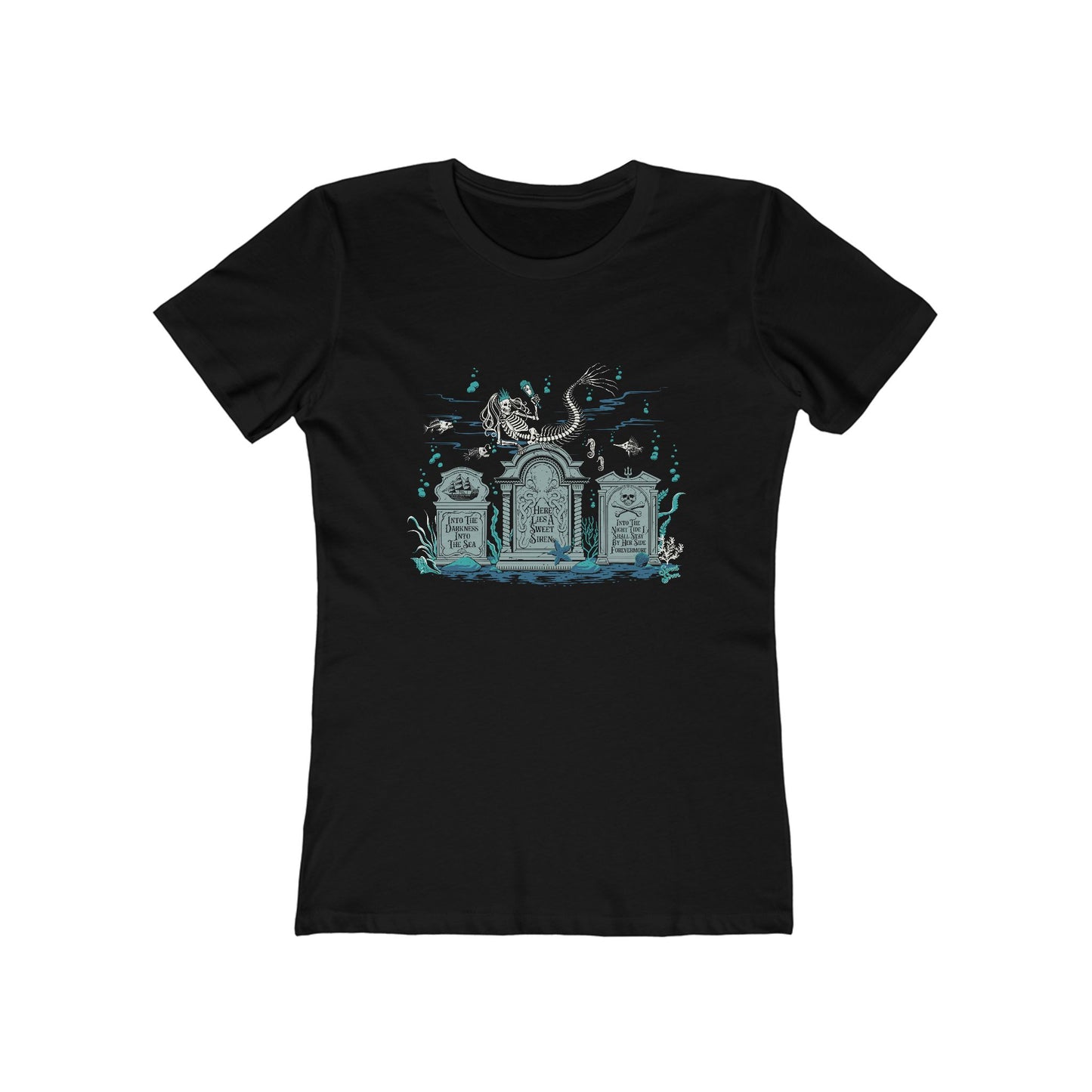 Skeleton Mermaid Graveyard Women’s Tee
