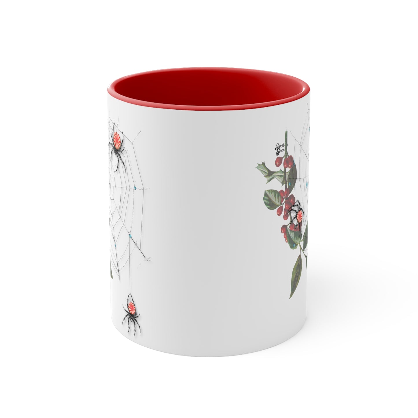 Peppermint Spiderweb Coffee Mug, 11oz