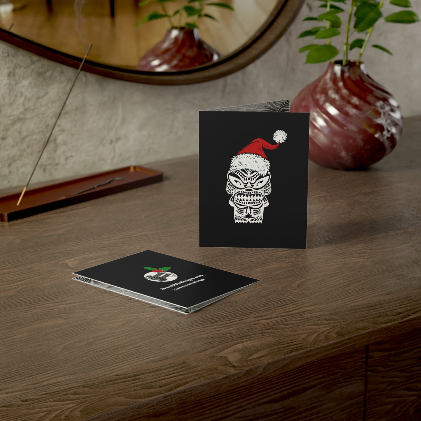 Creature Tiki Monster Aloha Holiday - Greeting Cards (1, 10, 30, and 50pcs) - GOTH VERSION INSIDE