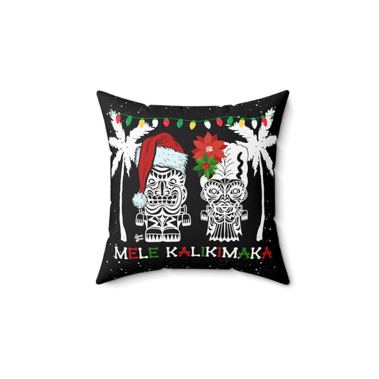 Franky & Bride Mele Kalikimaka- FULL Pillow - Black