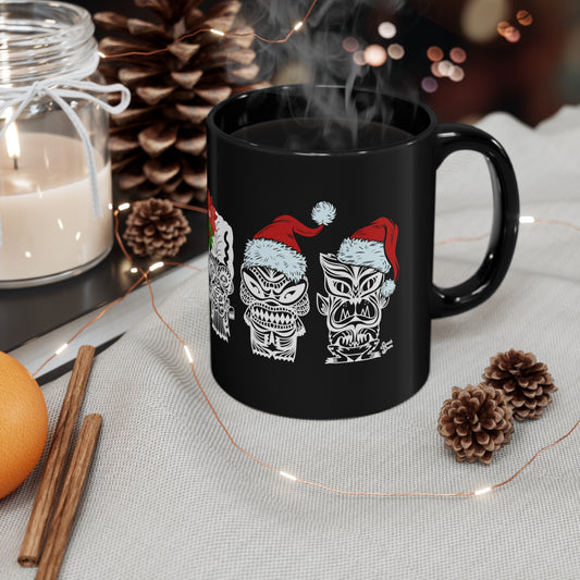 Tiki Monsters Aloha Holiday 11oz Black Mug