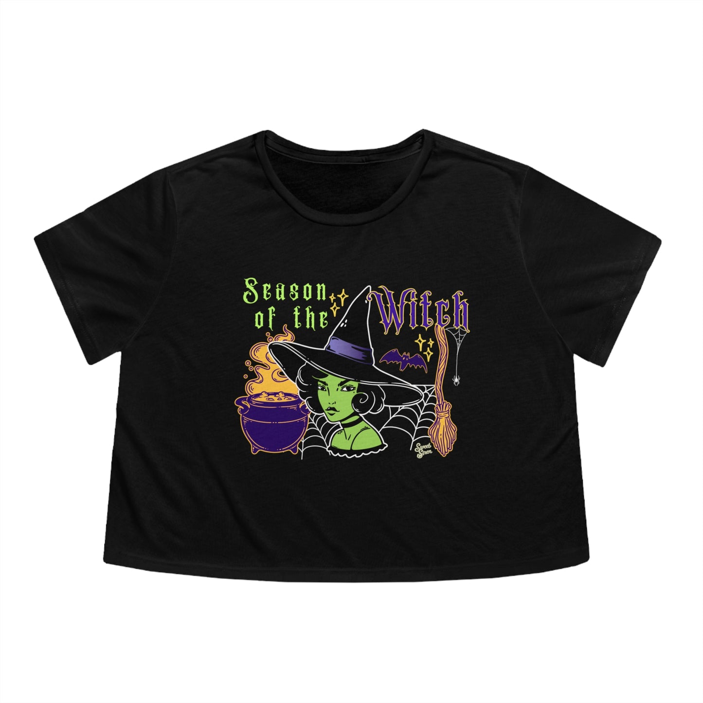 Season of the Witch - Women's Flowy Cropped Tee