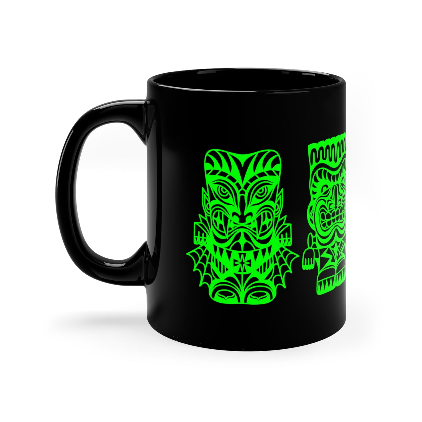 Tiki Monsters - Classic - Slime Green 11oz Black Mug