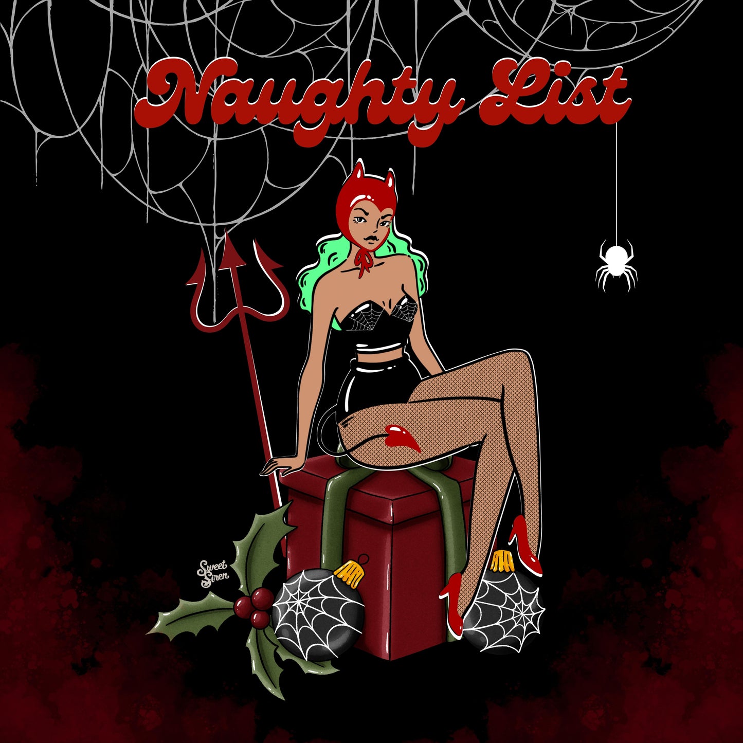 Naughty List - Holiday PostCard 5"x5"
