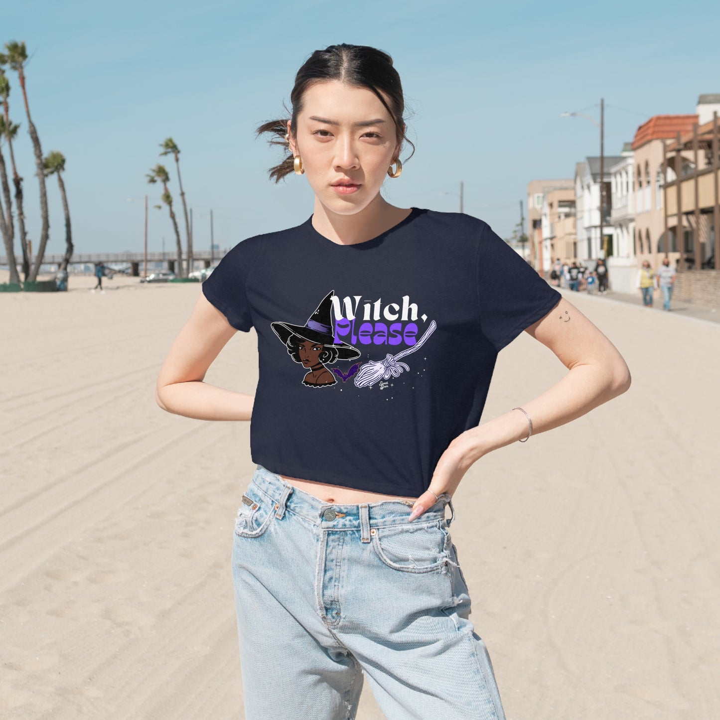 Witch, Please 2 - Women's Flowy Cropped Tee