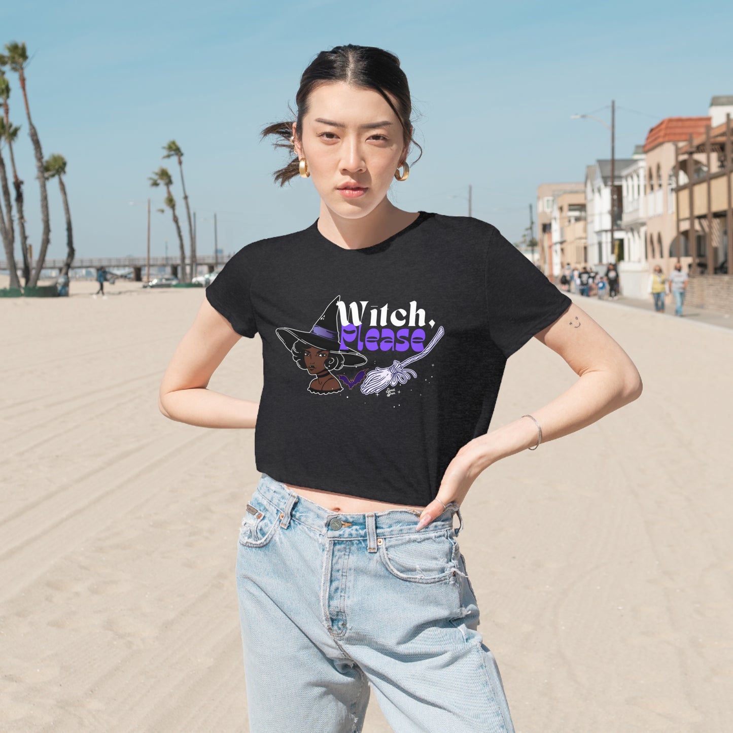 Witch, Please 2 - Women's Flowy Cropped Tee