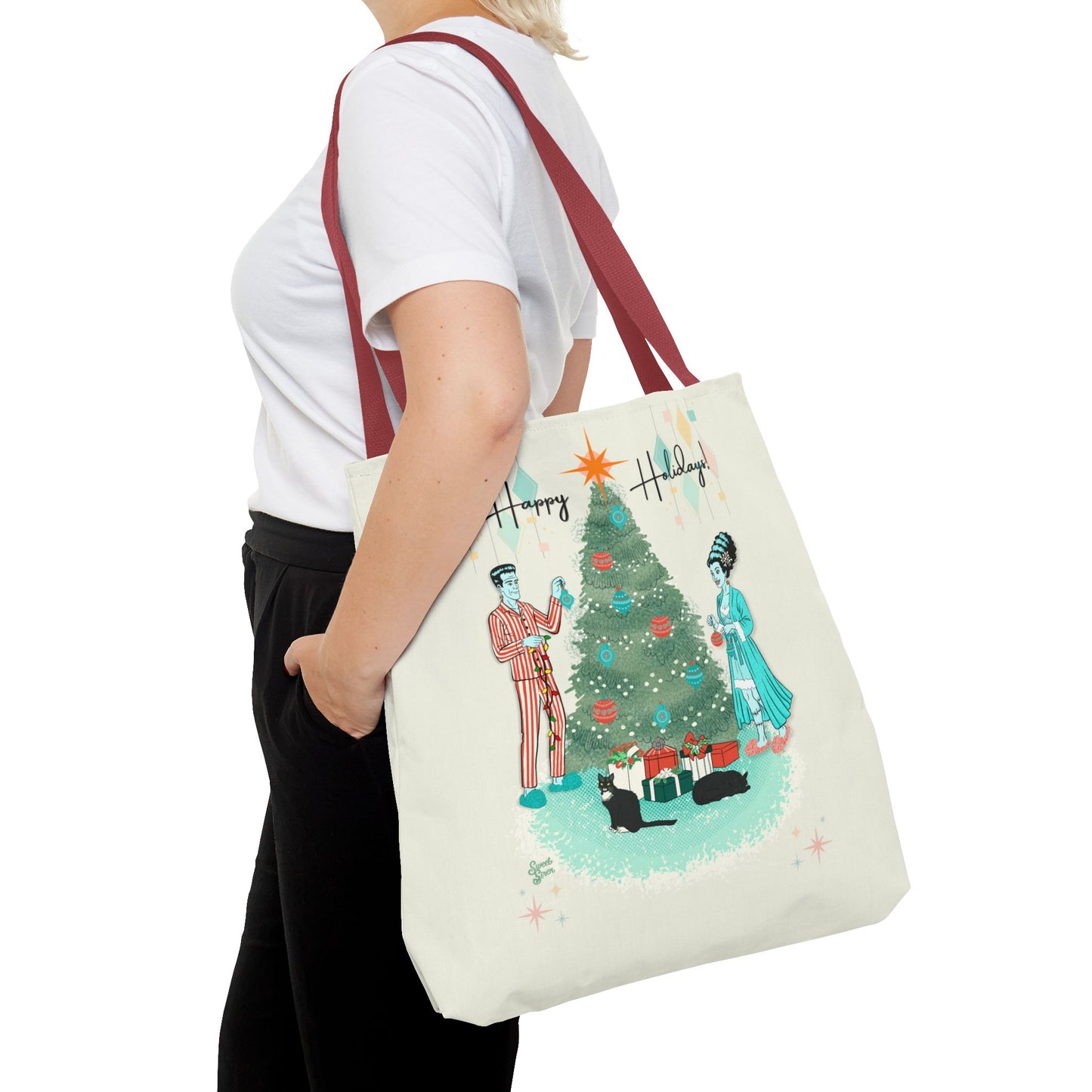 Retro Monsters Holiday - Tote Bag
