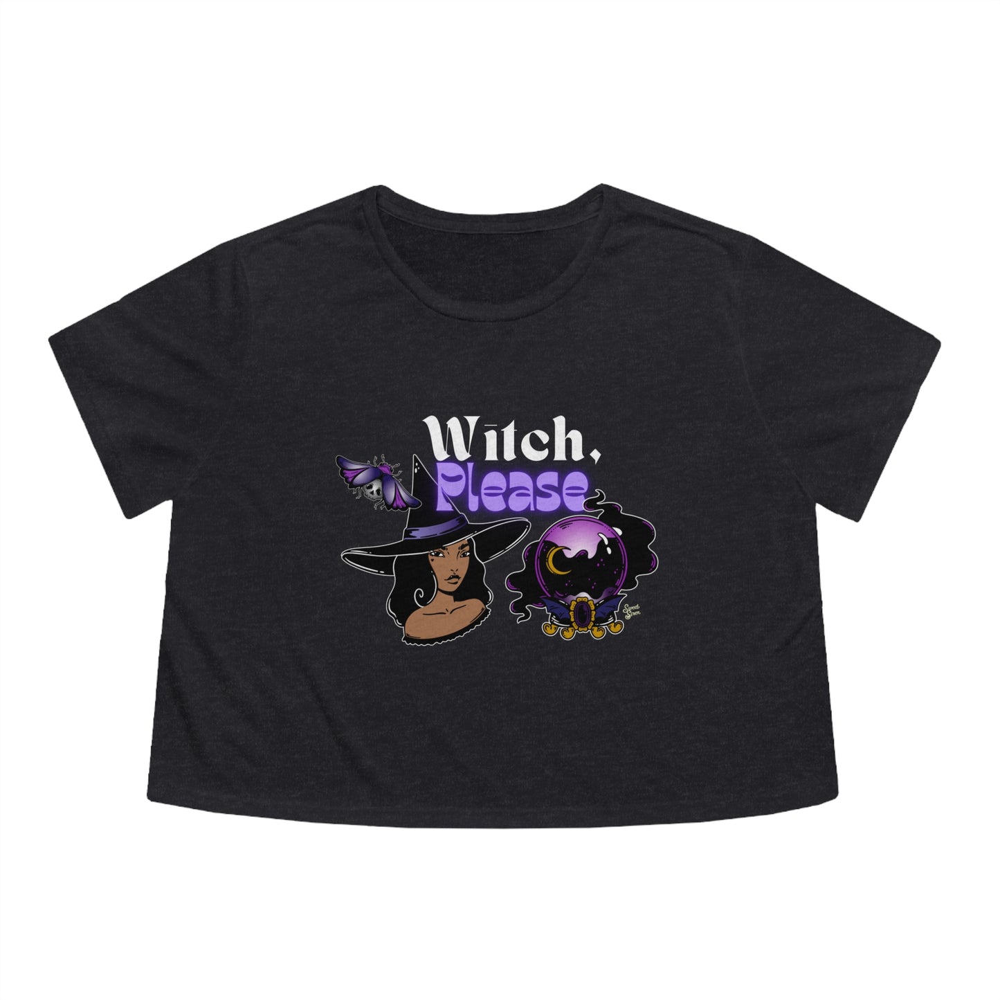 Witch, Please - Women's Flowy Cropped Tee