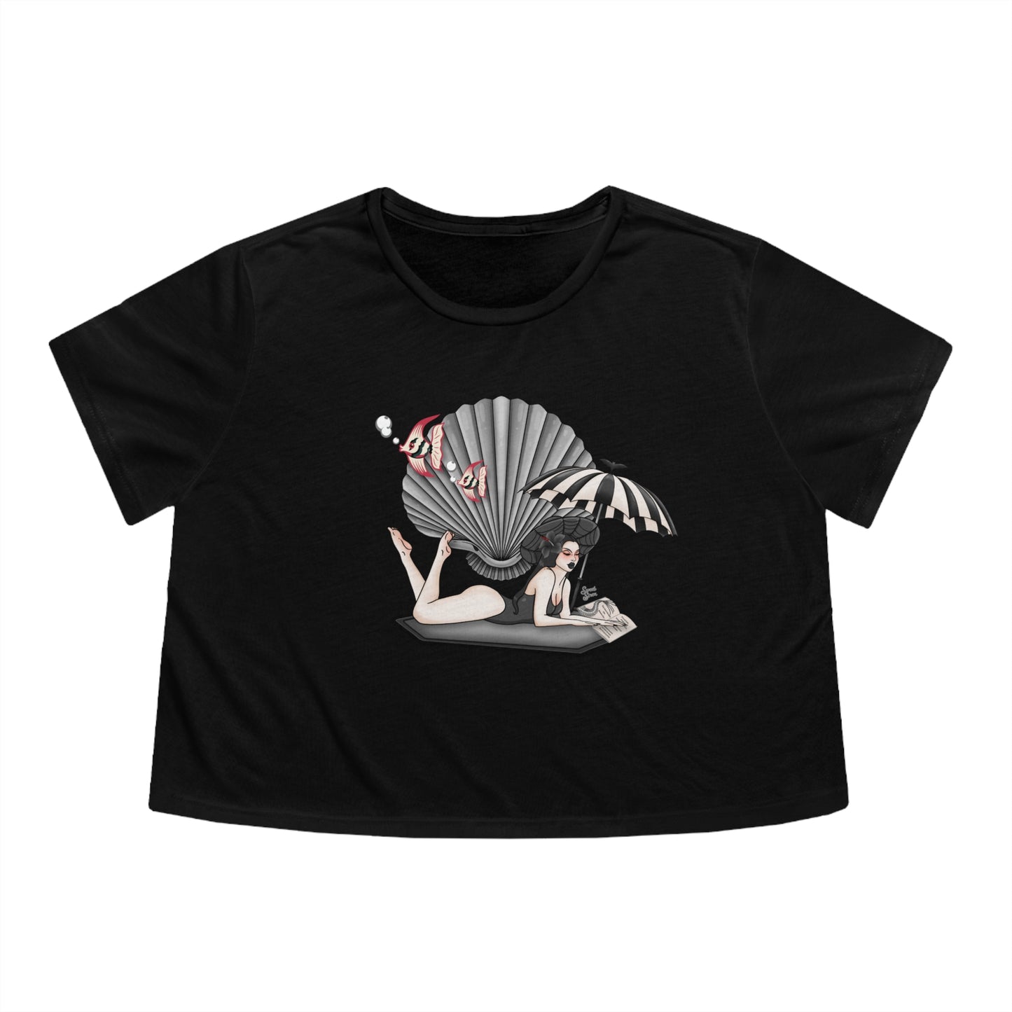 MerGoth - Women's Flowy Cropped Tee