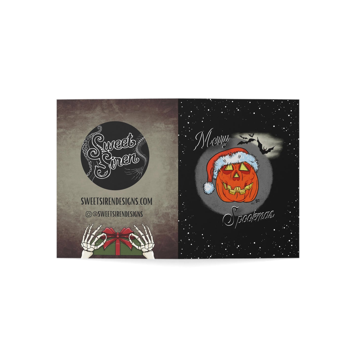 Merry Spookmas Pumpkin - Greeting Cards (1, 10, 30, and 50pcs)