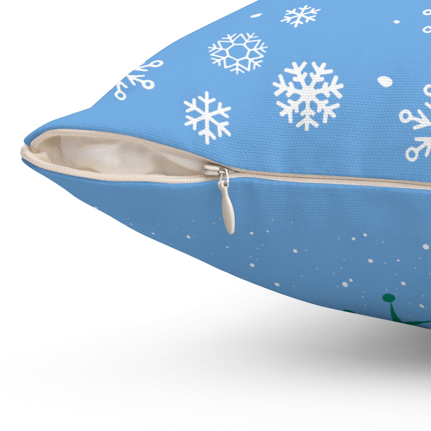 Snowed In Couple - FULL Pillow - Light Blue