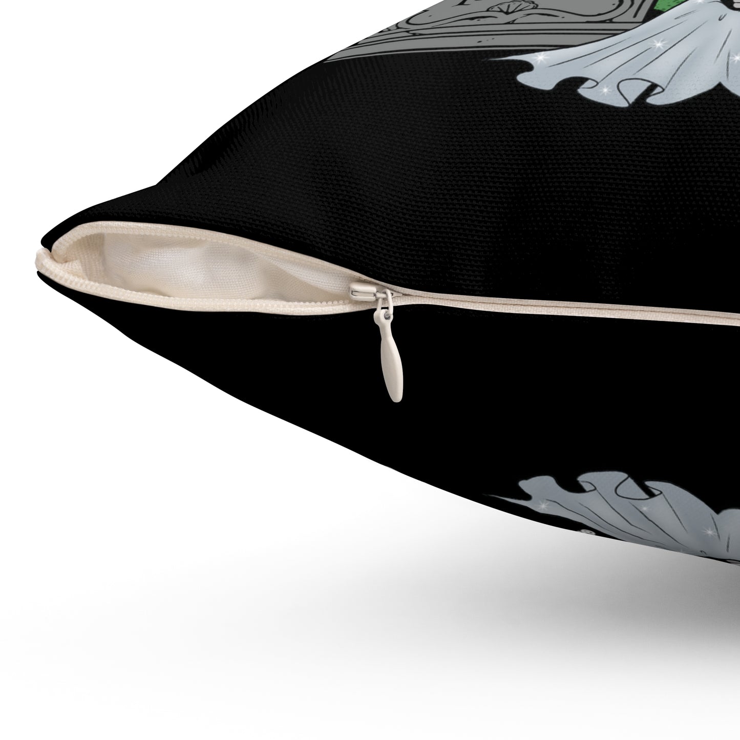 Skeleton MerBabe - FULL Pillow - Black
