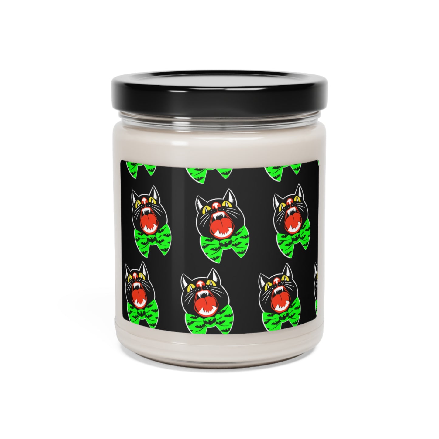 Howling Cat Pattern - Scented Soy Candle, 9oz