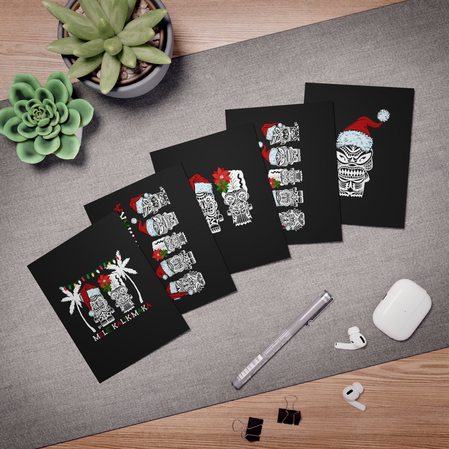Tiki Monsters Aloha Holiday - Greeting Cards (5-Pack)